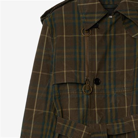 burberry erkek trençkot|Long Check Cotton Trench Coat in Tor .